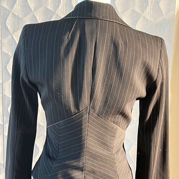 BEBE Vintage Pinstripe Suit - Size 2 - Picture 7 of 8